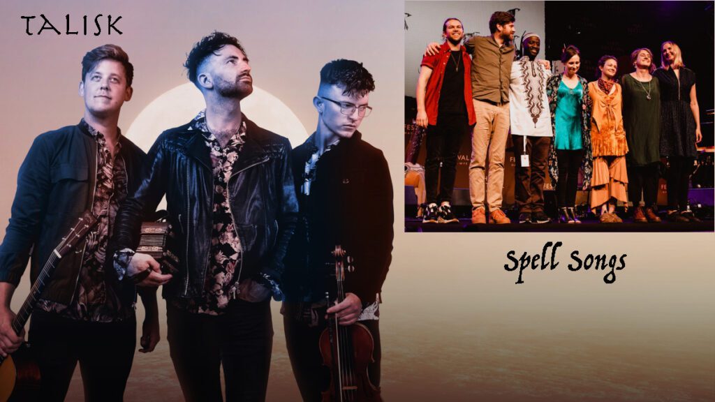 Composite picture of the Scottish Bands, Talisk and Spell Songs