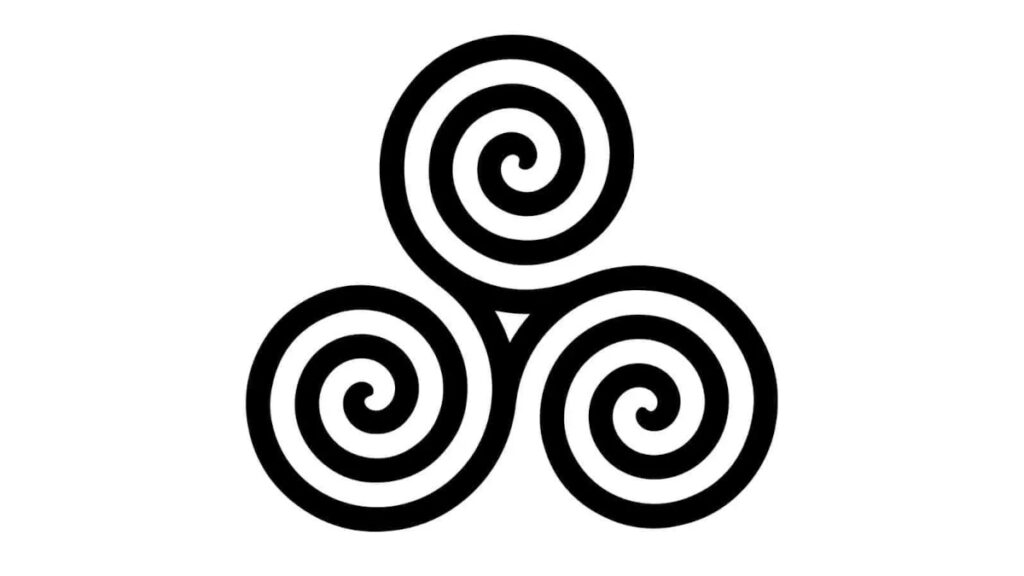 Graphic image of a Celtic spiral knot